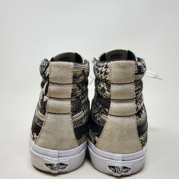 Vans Men's High-Top Sneakers - Black and Cream - Picture 5 of 12